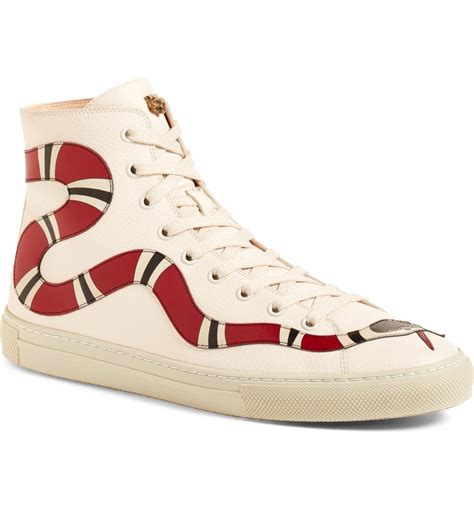 gucci snake high top sneakers.